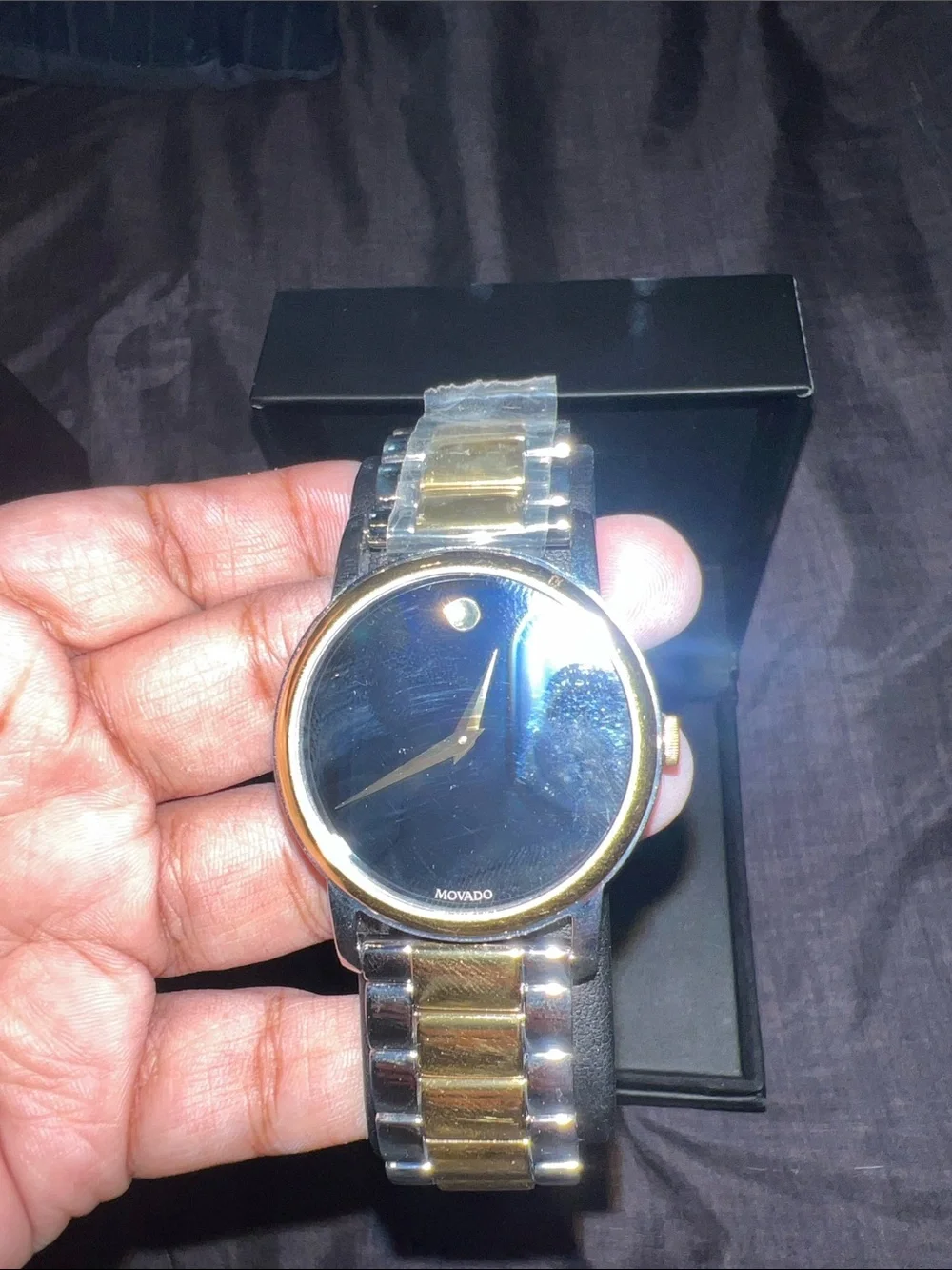 Men’s Movado Two-Tone Gold and Silver Museum Dial Wristwatch
